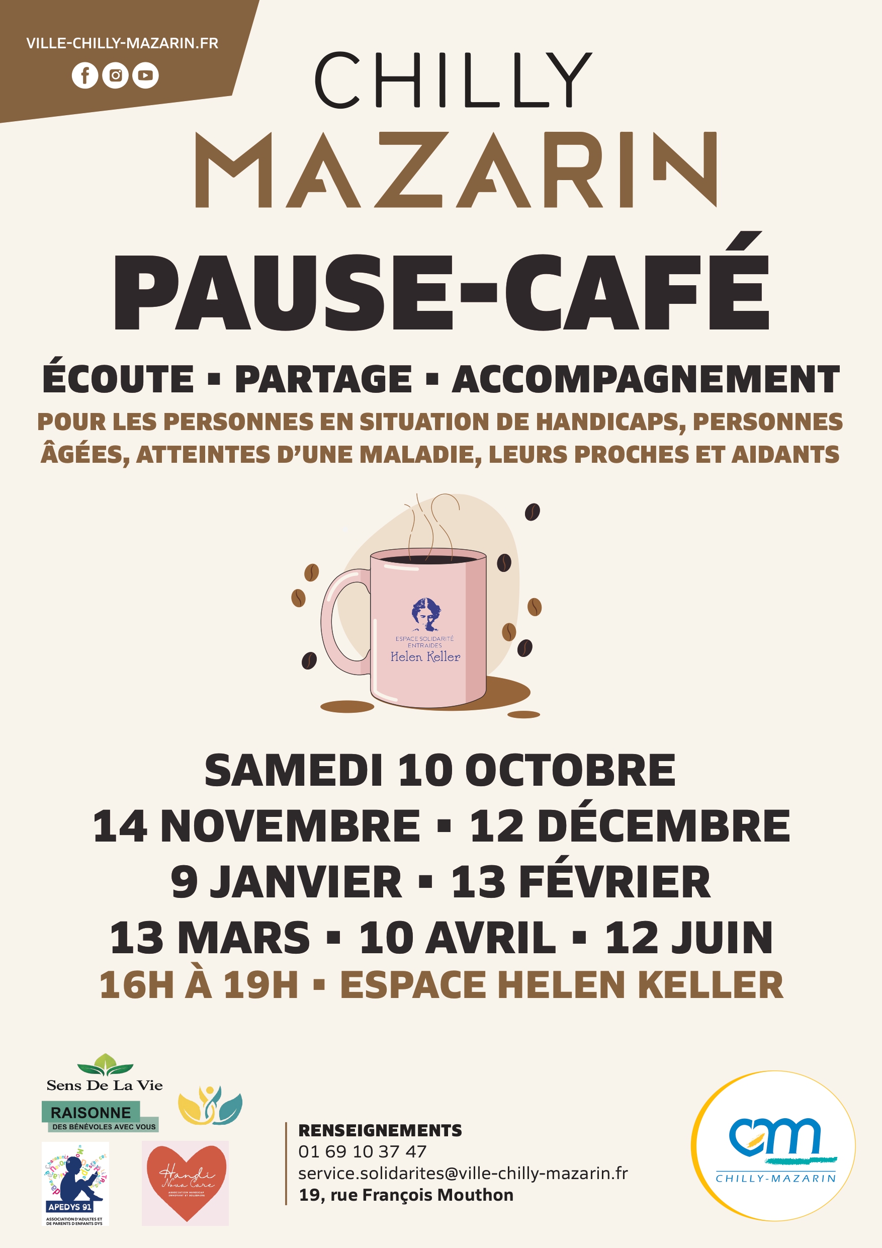 Pause-Café : des rendez-vous d'écoute et de partage à Chilly-Mazarin